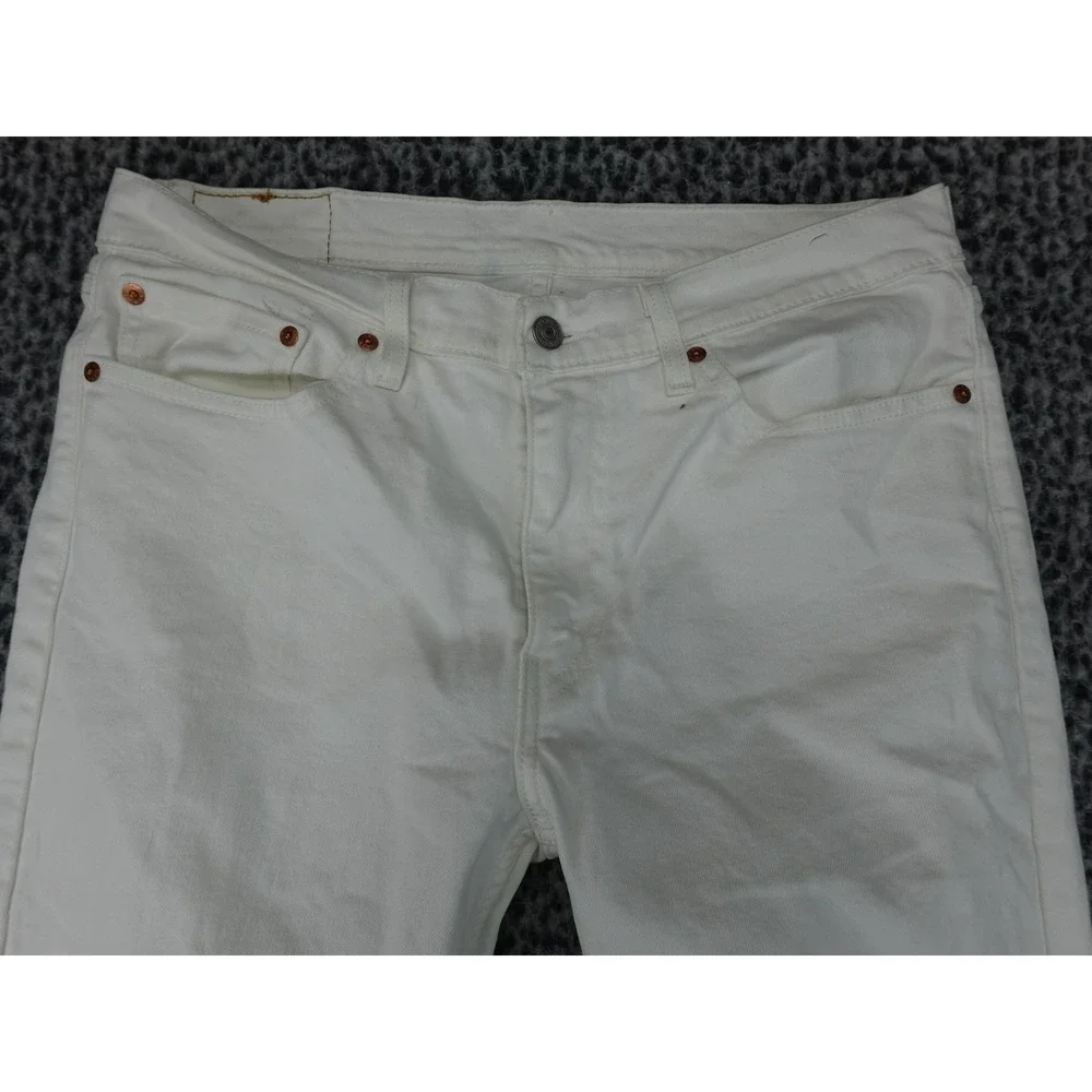 Levi's 511 Slim Fit Jeans Mens 34x30 White Stretch Denim 04511-1943
